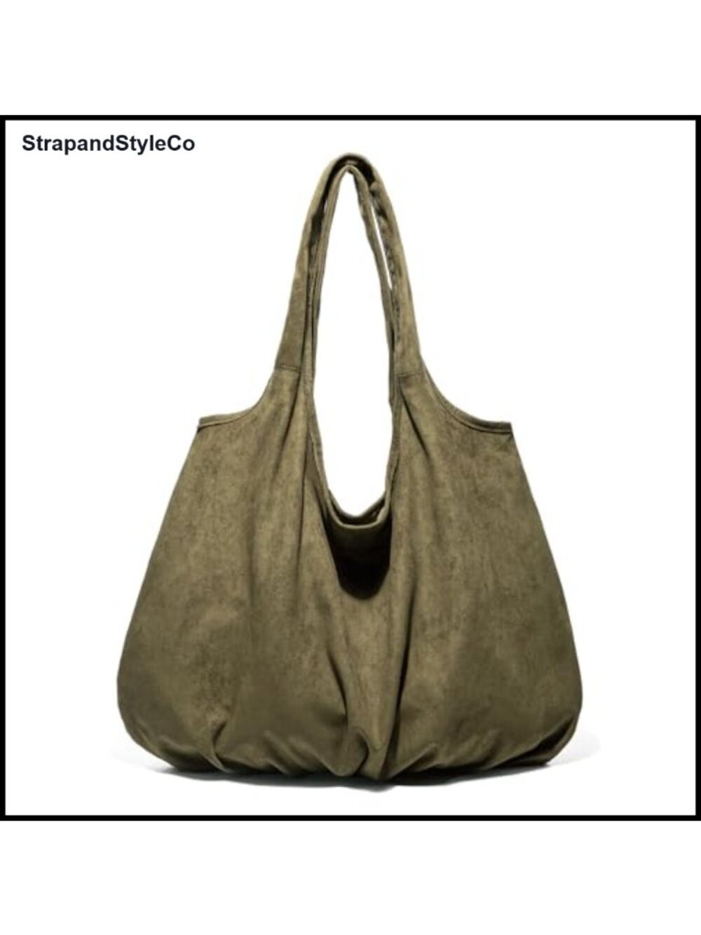 Faux Suede Slouchy Hobo Shoulder Bag Large Tote Purse for Work Travel